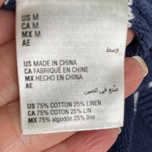 Charter Club Womens Navy and White Stripe Open Front Cardigan Size M Office Chic - Picture 4 of 9